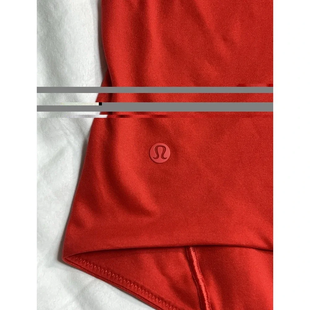 Lululemon Wundermost Nulu Short Sleeve Crew Thong Bodysuit Red XL 14